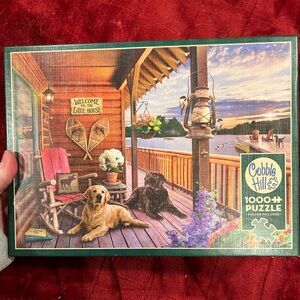 Cobble Hill 1000 piece puzzle of Labs at the Lake 🌊🦮